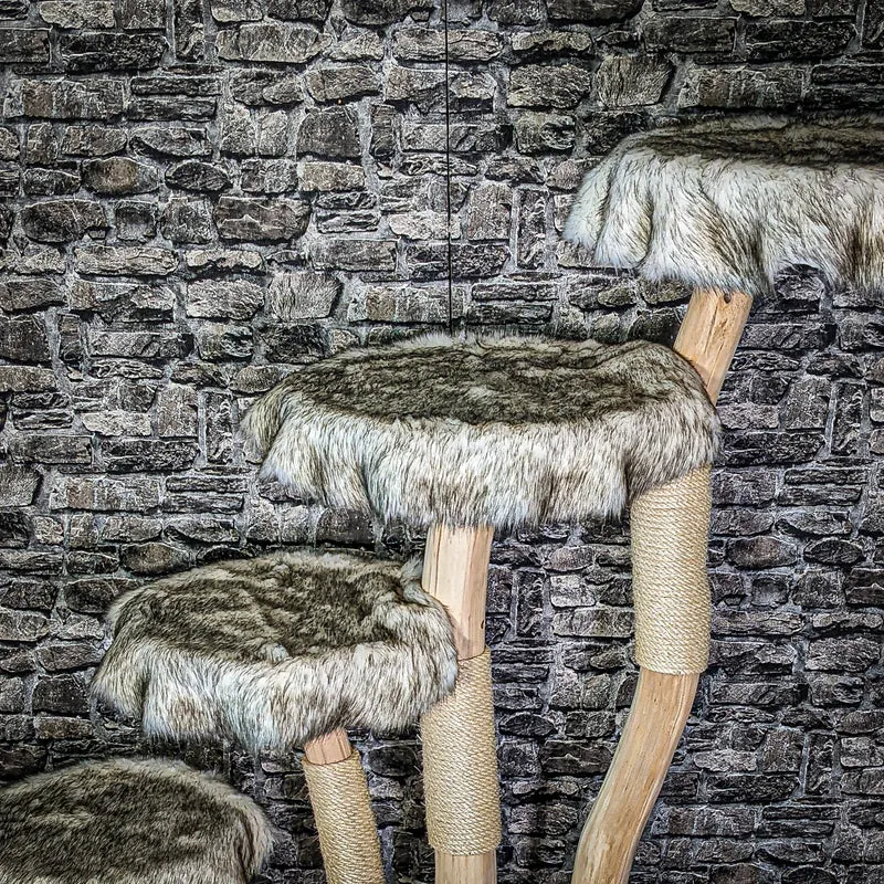 Naturkratzbaum 2980 Kratzbaum Natur Holz Design 155 cm hoch Katzenbaum