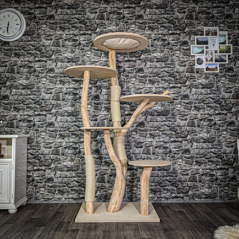 Naturkratzbaum 2978 Kratzbaum Natur Holz Design 176 cm hoch Katzenbaum