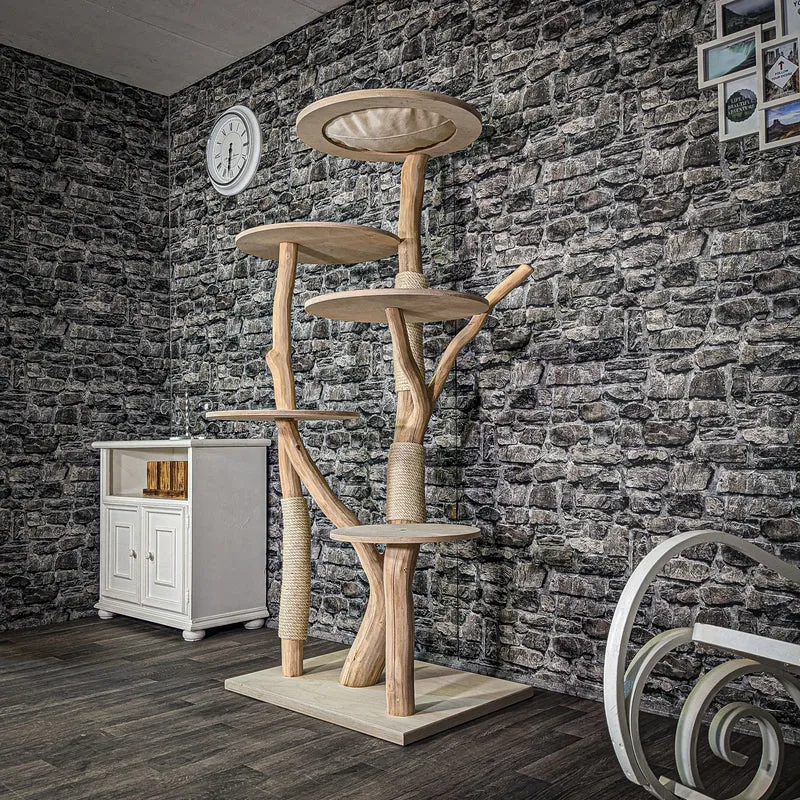 Naturkratzbaum 2978 Kratzbaum Natur Holz Design 176 cm hoch Katzenbaum