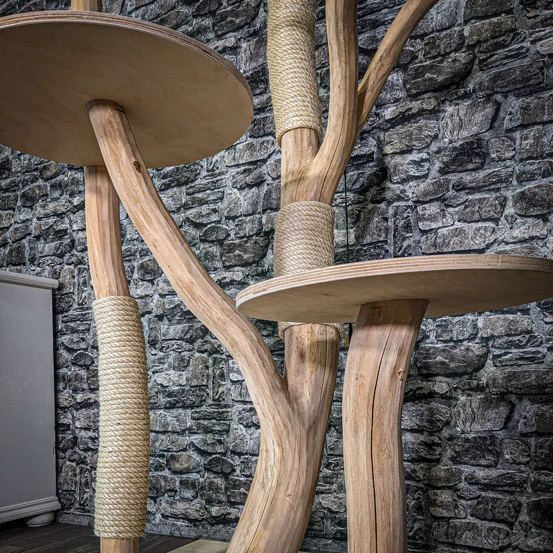 Naturkratzbaum 2978 Kratzbaum Natur Holz Design 176 cm hoch Katzenbaum