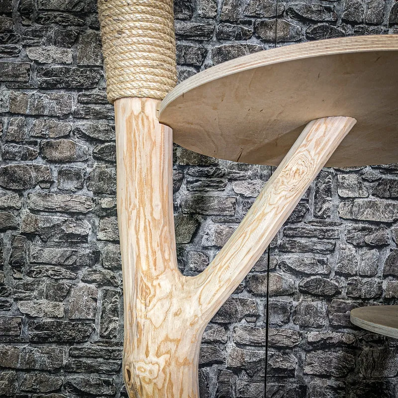 Naturkratzbaum 2976 Kratzbaum Natur Holz Design 175 cm hoch Katzenbaum