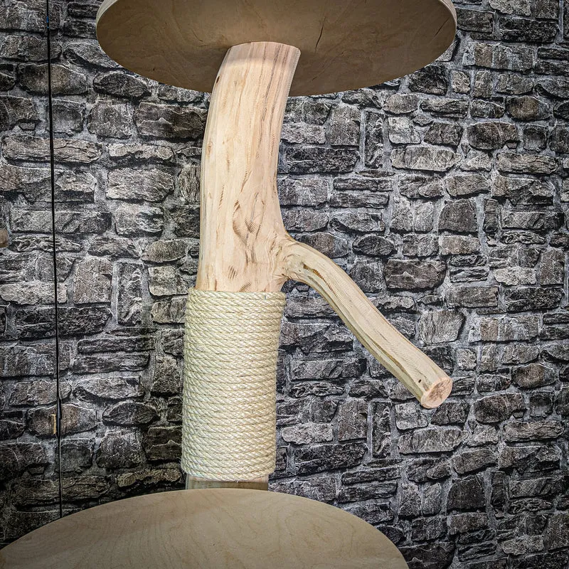 Naturkratzbaum 2976 Kratzbaum Natur Holz Design 175 cm hoch Katzenbaum