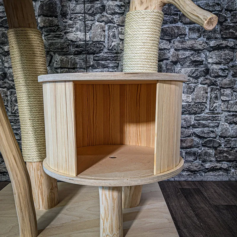 Naturkratzbaum 2976 Kratzbaum Natur Holz Design 175 cm hoch Katzenbaum