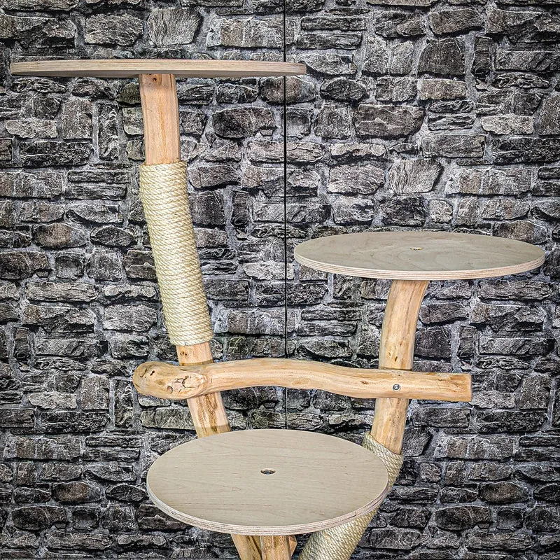 Naturkratzbaum 2975 Kratzbaum Natur Holz Design 120 cm hoch Katzenbaum