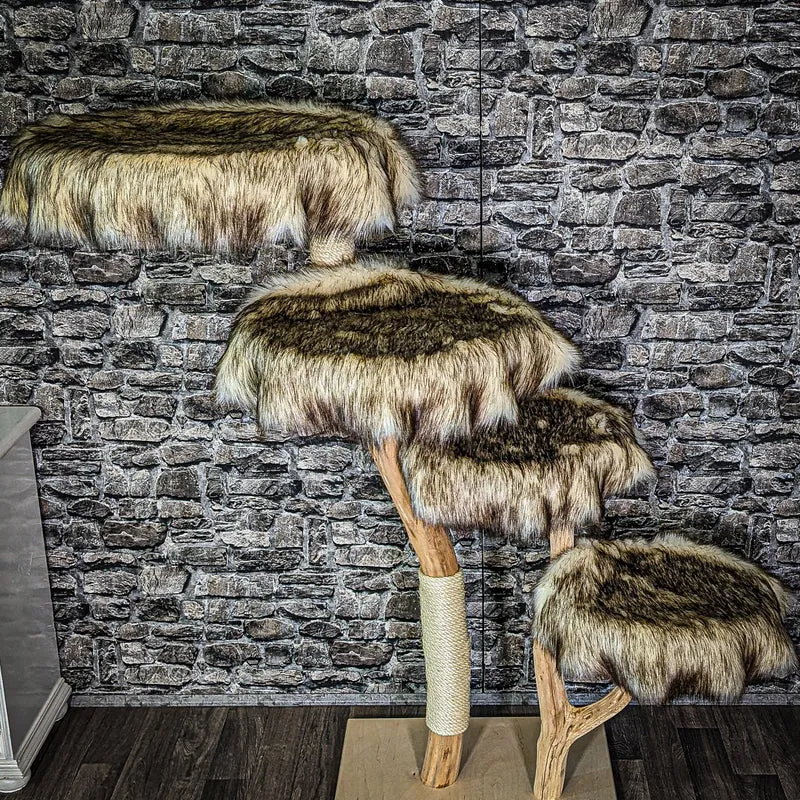 Naturkratzbaum 2973 Kratzbaum Natur Holz Design 145 cm hoch Katzenbaum