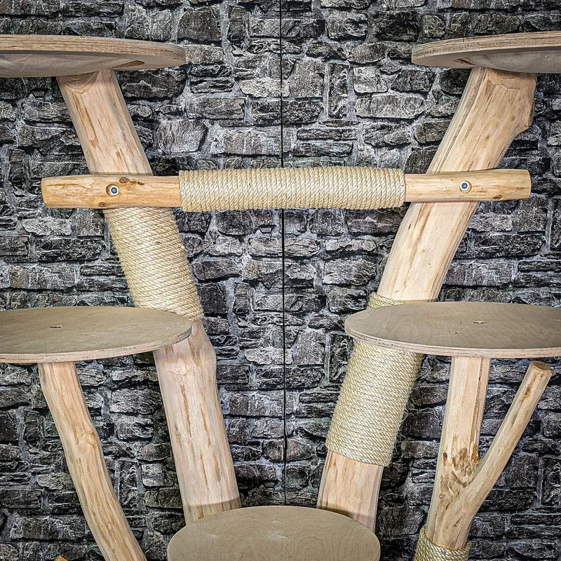 Naturkratzbaum 2971 Kratzbaum Natur Holz Design 146 cm hoch Katzenbaum