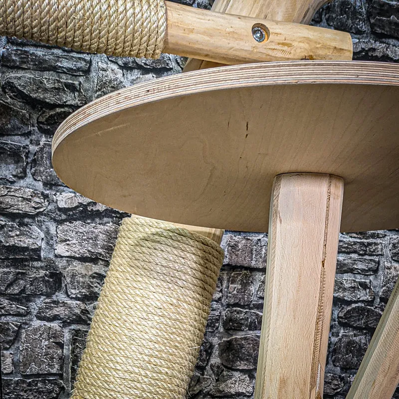Naturkratzbaum 2971 Kratzbaum Natur Holz Design 146 cm hoch Katzenbaum