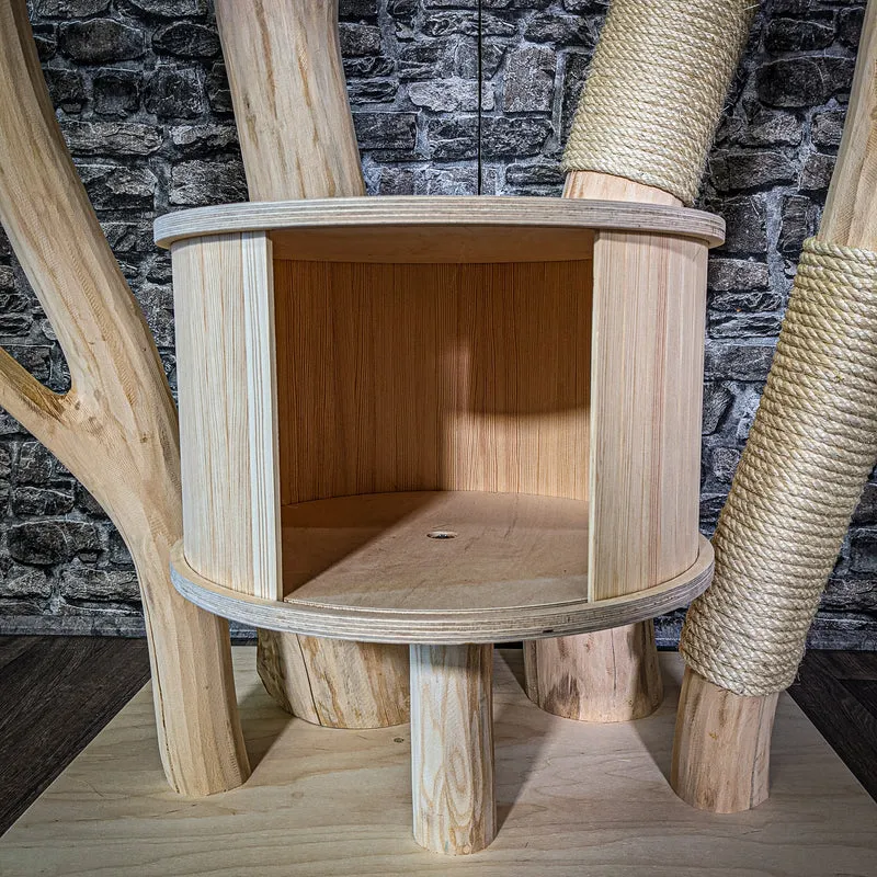 Naturkratzbaum 2971 Kratzbaum Natur Holz Design 146 cm hoch Katzenbaum