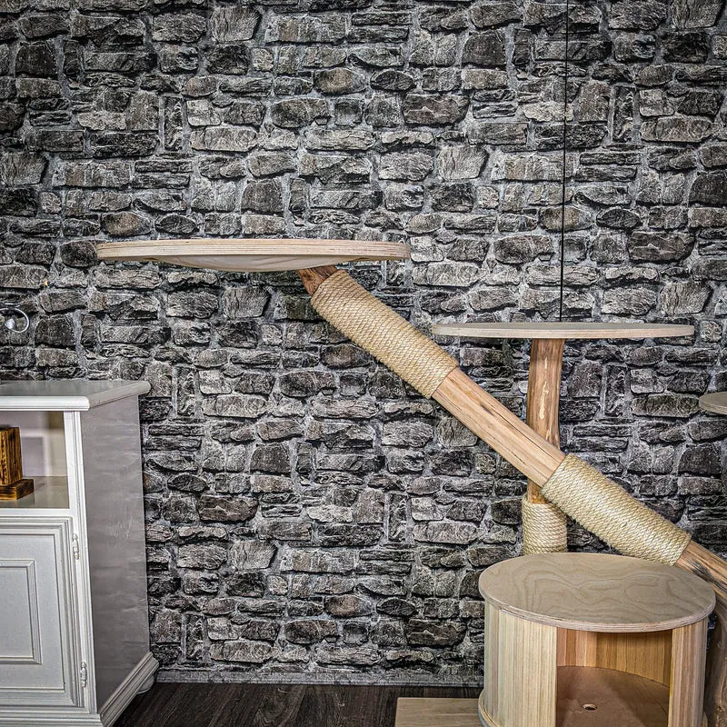 Naturkratzbaum 2970 Kratzbaum Natur Holz Design 108 cm hoch Katzenbaum