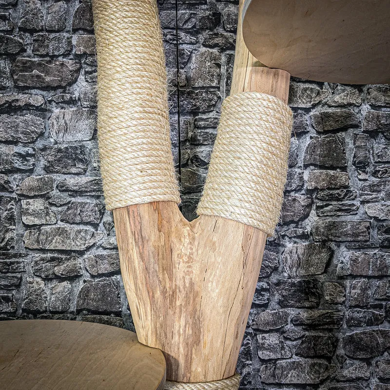 Naturkratzbaum 2969 Kratzbaum Natur Holz Design 205 cm hoch Katzenbaum