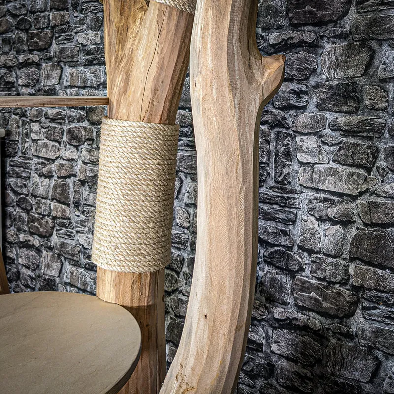 Naturkratzbaum 2969 Kratzbaum Natur Holz Design 205 cm hoch Katzenbaum