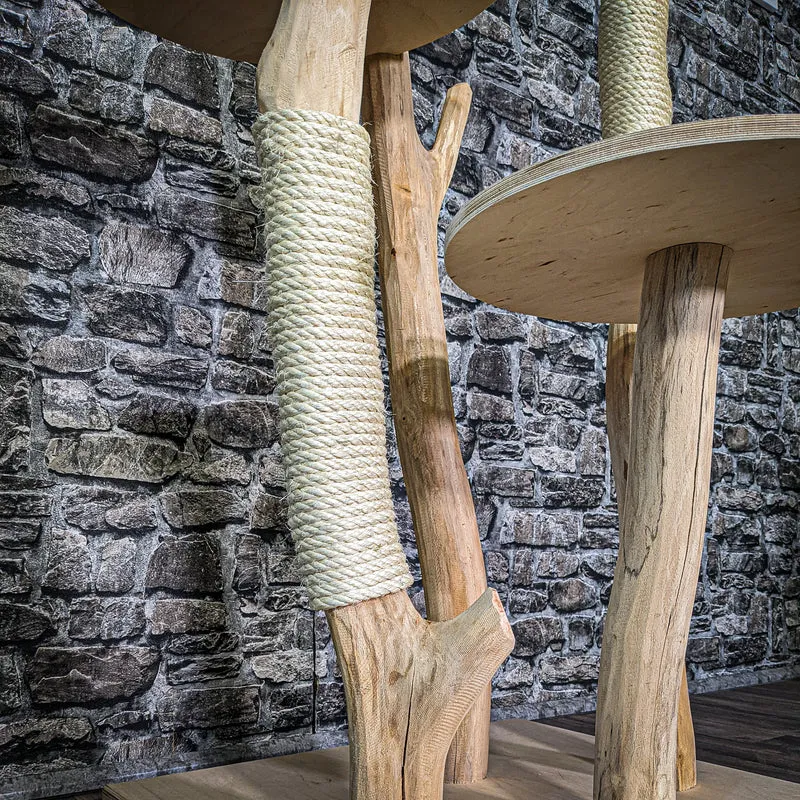 Naturkratzbaum 2968 Kratzbaum Natur Holz Design 144 cm hoch Katzenbaum