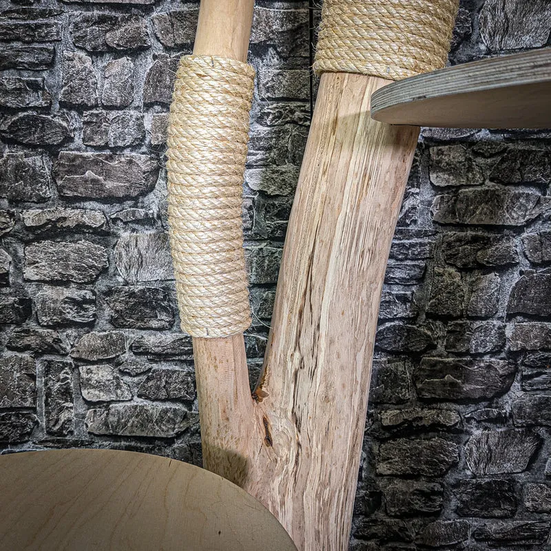 Naturkratzbaum 2967 Kratzbaum Natur Holz Design 143 cm hoch Katzenbaum