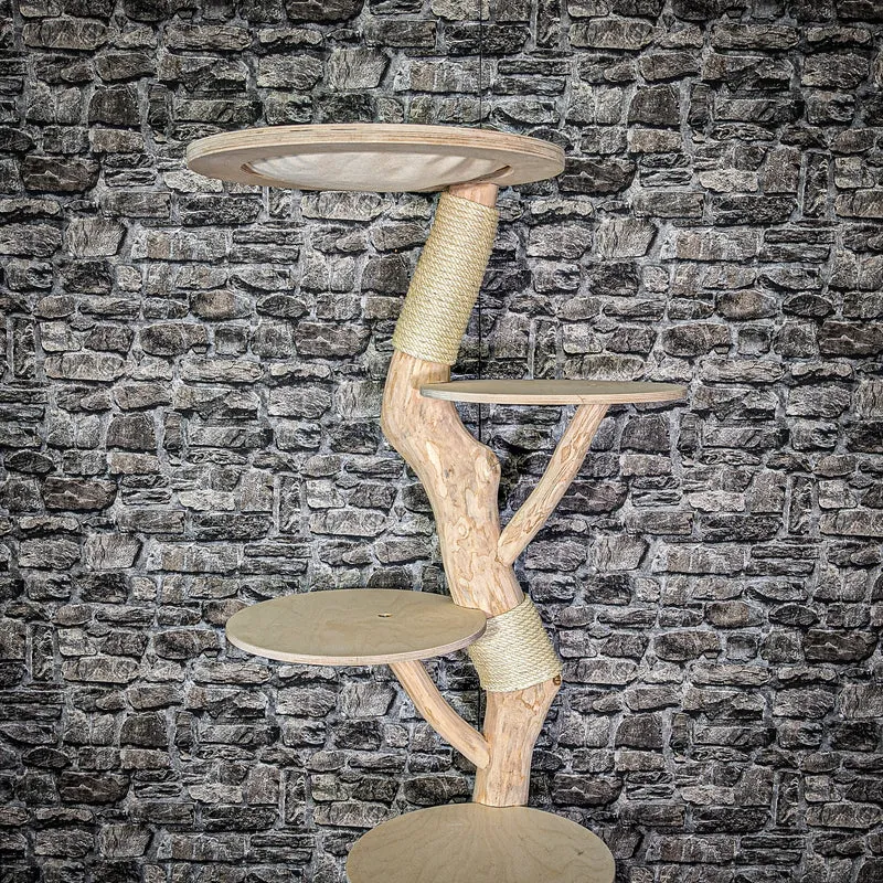 Naturkratzbaum 2966 Kratzbaum Natur Holz Design 170 cm hoch Katzenbaum