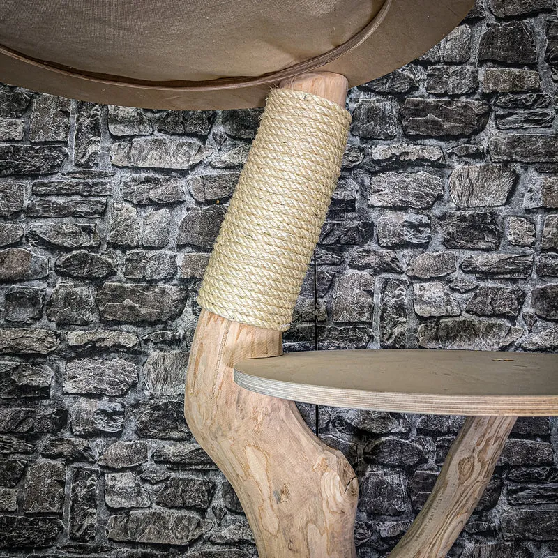 Naturkratzbaum 2966 Kratzbaum Natur Holz Design 170 cm hoch Katzenbaum