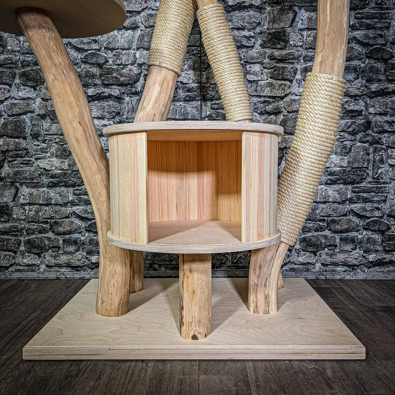 Naturkratzbaum 2965 Kratzbaum Natur Holz Design 202 cm hoch Katzenbaum