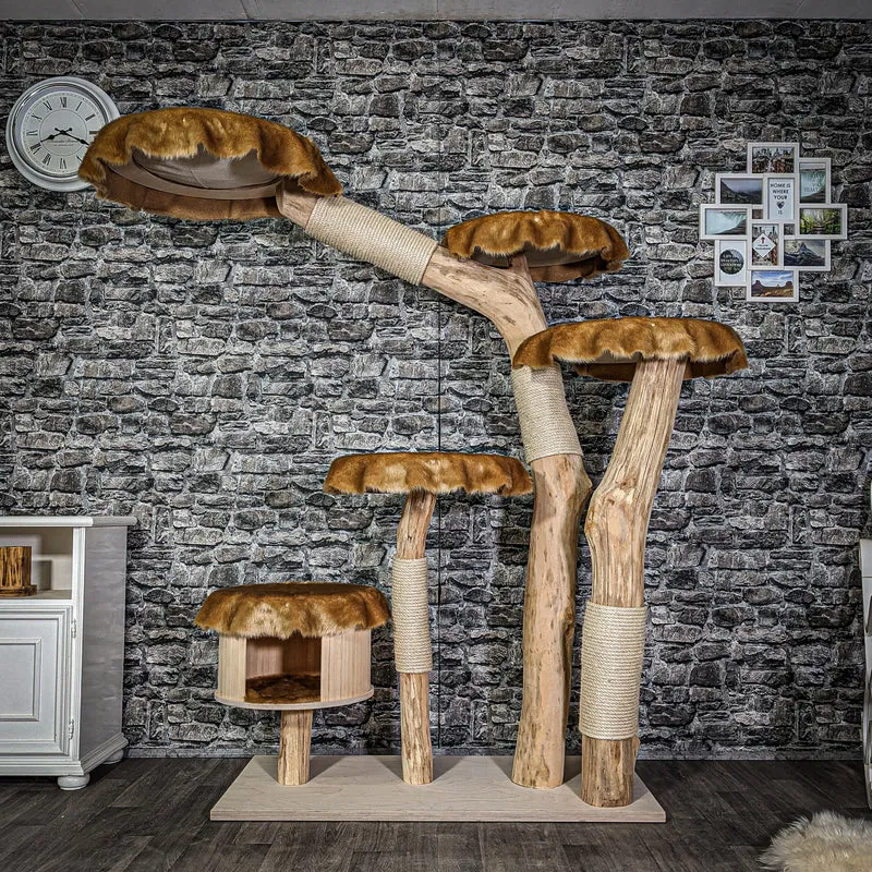 Naturkratzbaum 180 cm hoch Kratzbaum Natur Holz Design 2961 Katzenbaum