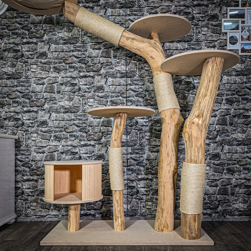 Naturkratzbaum 180 cm hoch Kratzbaum Natur Holz Design 2961 Katzenbaum