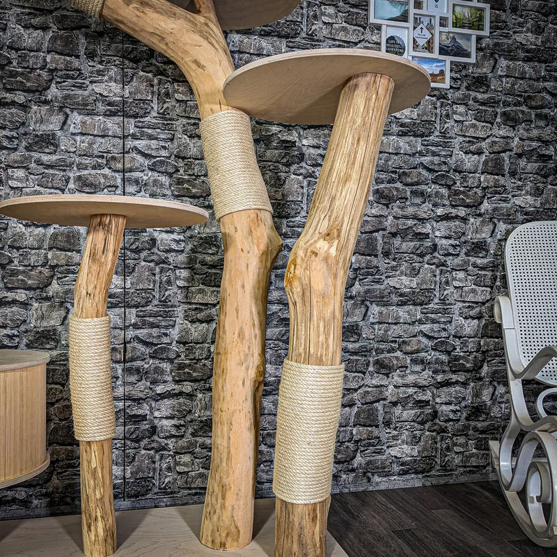 Naturkratzbaum 180 cm hoch Kratzbaum Natur Holz Design 2961 Katzenbaum