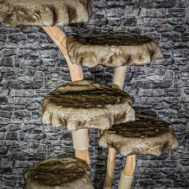 Naturkratzbaum 2959 Kratzbaum Natur Holz Design 173 cm hoch Katzenbaum