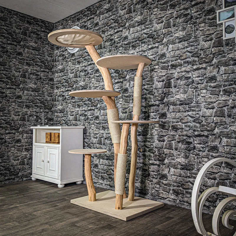 Naturkratzbaum 2959 Kratzbaum Natur Holz Design 173 cm hoch Katzenbaum