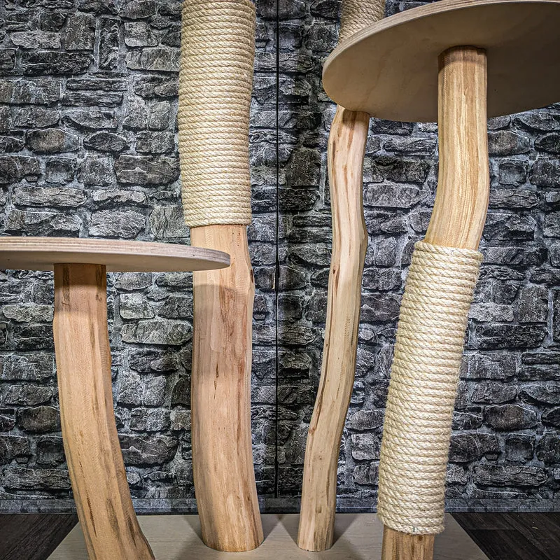 Naturkratzbaum 2959 Kratzbaum Natur Holz Design 173 cm hoch Katzenbaum