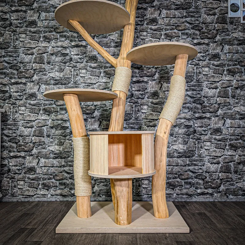 Naturkratzbaum 2958 Kratzbaum Natur Holz Design 173 cm hoch Katzenbaum