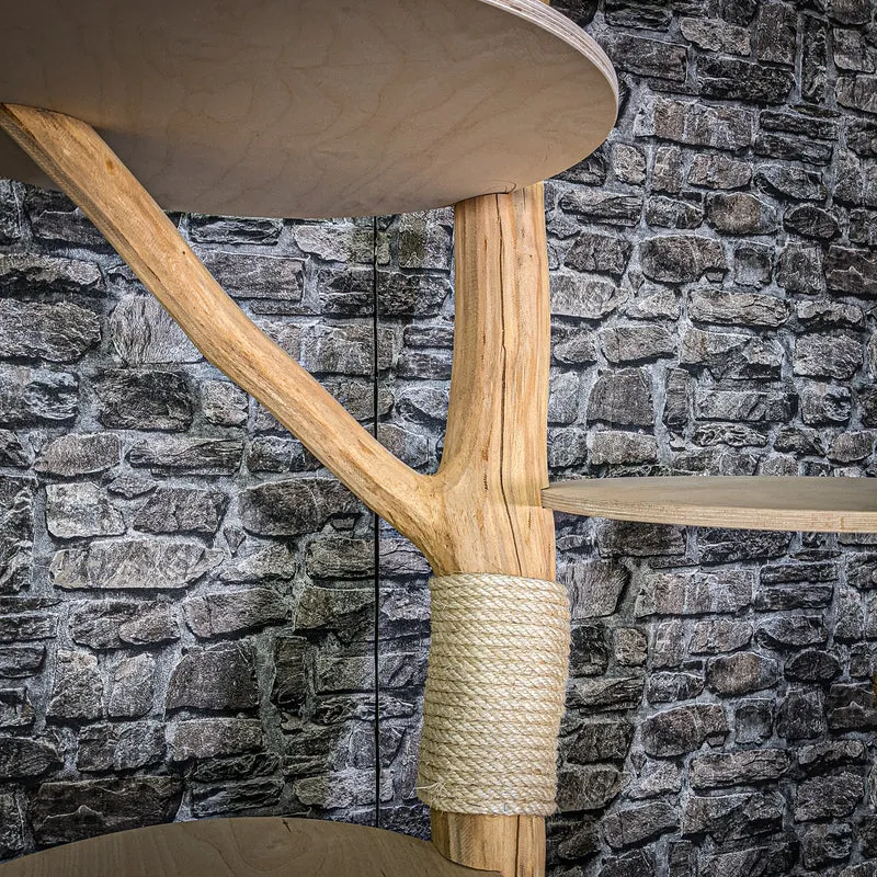 Naturkratzbaum 2958 Kratzbaum Natur Holz Design 173 cm hoch Katzenbaum