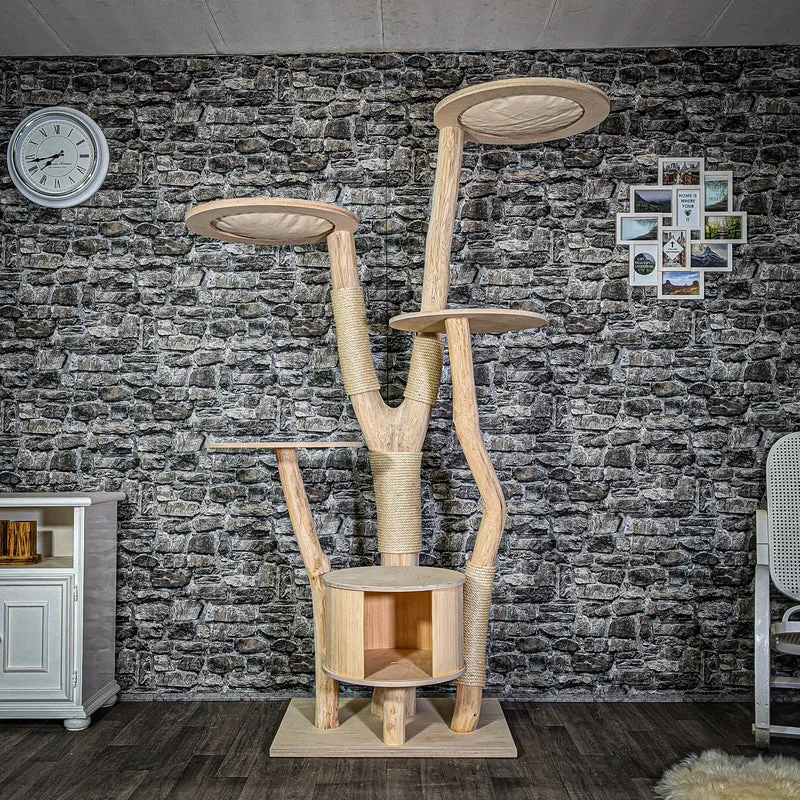 Naturkratzbaum 209 cm hoch Kratzbaum Natur Holz Design 2956 Katzenbaum