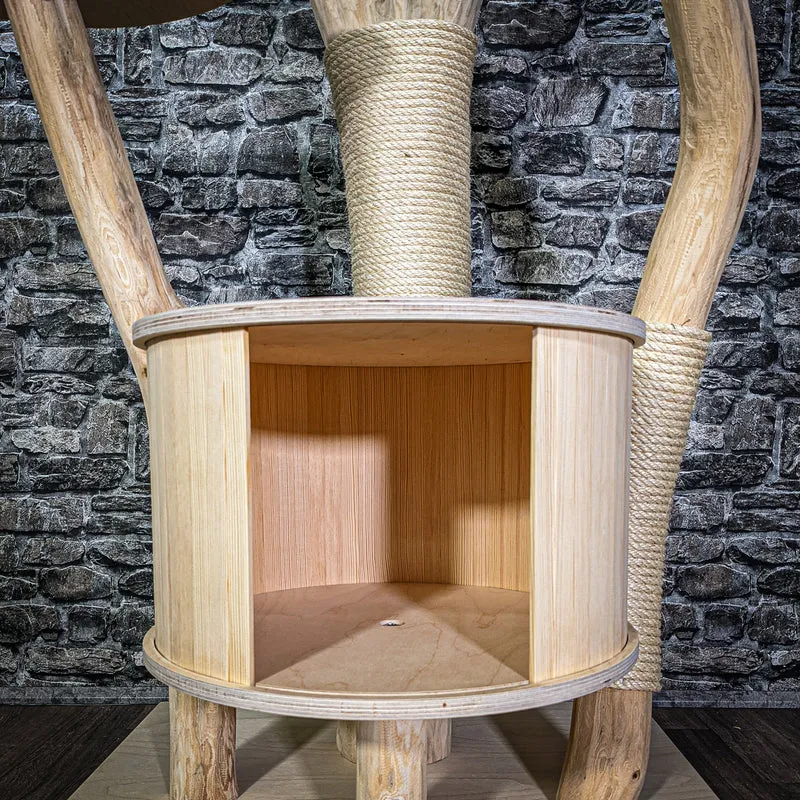 Naturkratzbaum 209 cm hoch Kratzbaum Natur Holz Design 2956 Katzenbaum