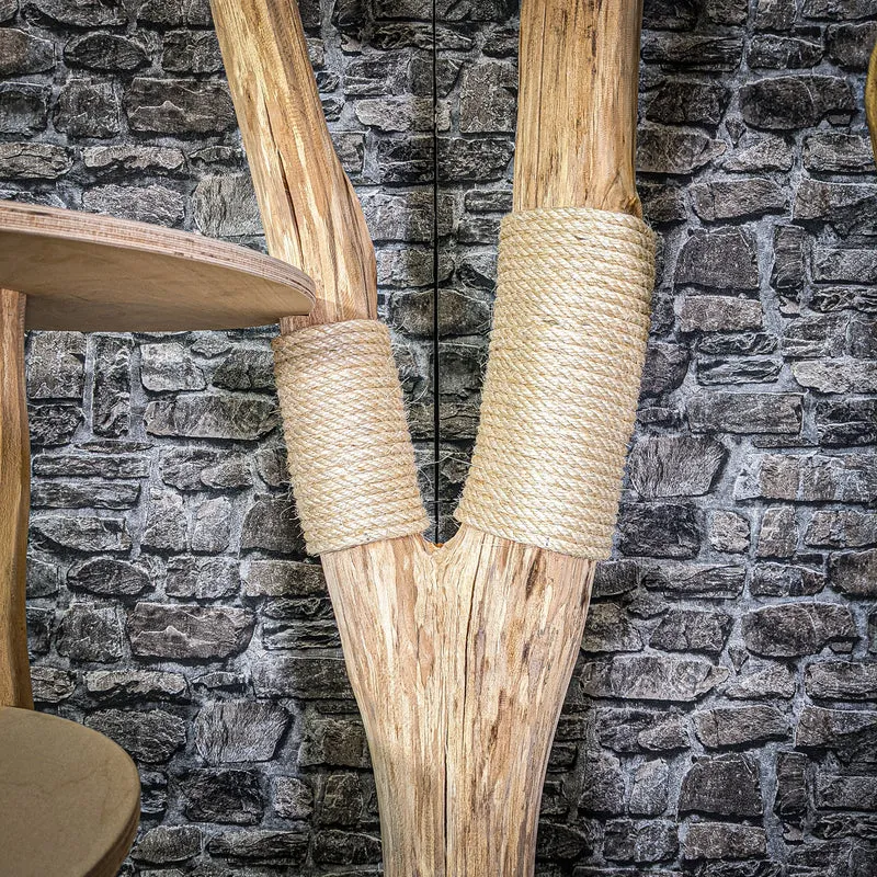 Naturkratzbaum 2952 Kratzbaum Natur Holz Design 228 cm hoch Katzenbaum