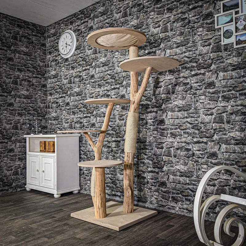 Naturkratzbaum 2951 Kratzbaum Natur Holz Design 172 cm hoch Katzenbaum