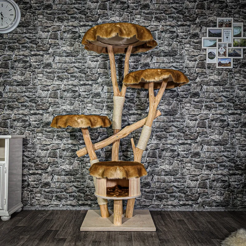 Naturkratzbaum 170 cm hoch Kratzbaum Natur Holz Design 2949 Katzenbaum