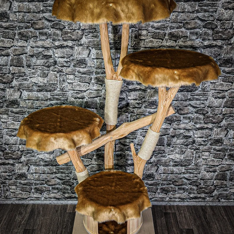 Naturkratzbaum 170 cm hoch Kratzbaum Natur Holz Design 2949 Katzenbaum