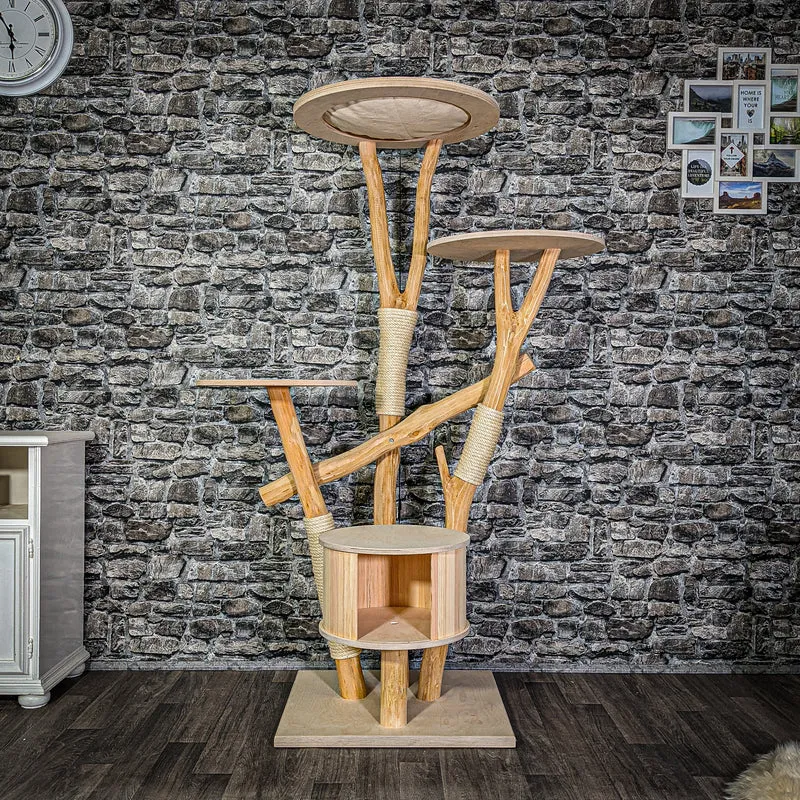 Naturkratzbaum 170 cm hoch Kratzbaum Natur Holz Design 2949 Katzenbaum