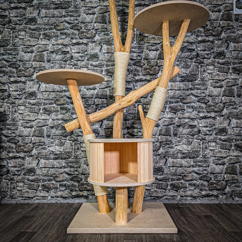 Naturkratzbaum 170 cm hoch Kratzbaum Natur Holz Design 2949 Katzenbaum