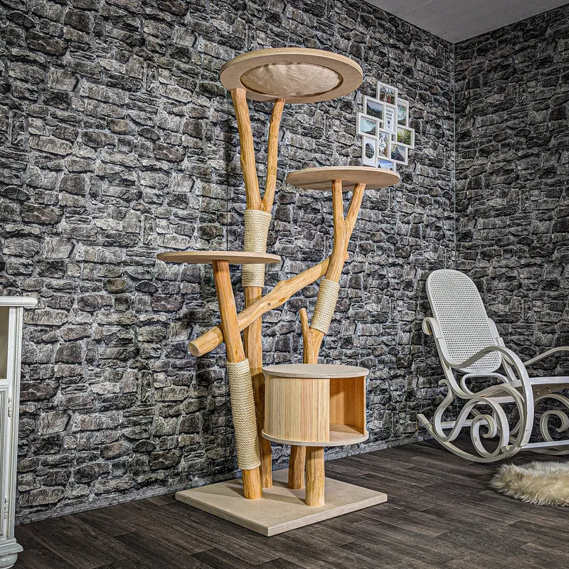 Naturkratzbaum 170 cm hoch Kratzbaum Natur Holz Design 2949 Katzenbaum