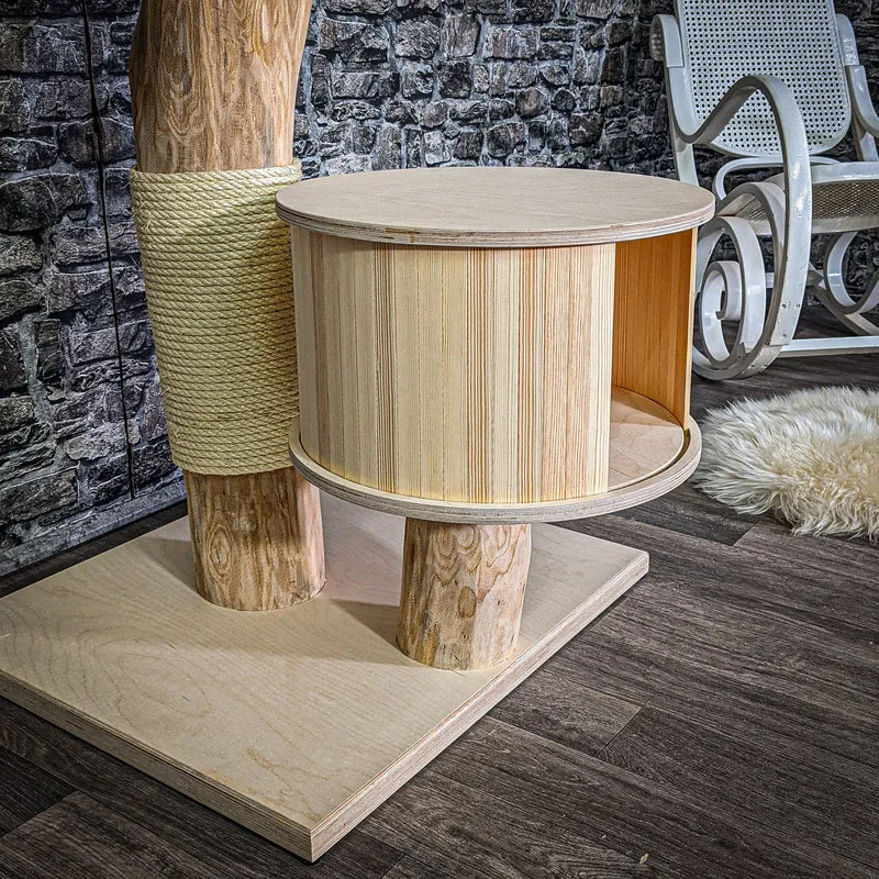 Naturkratzbaum 3031 Kratzbaum Natur Holz Design 130 cm hoch Katzenbaum
