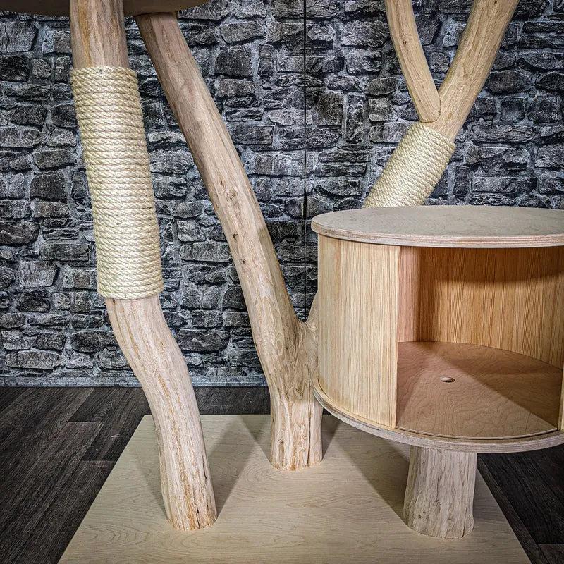 Naturkratzbaum 3029 Kratzbaum Natur Holz Design 220 cm hoch Katzenbaum