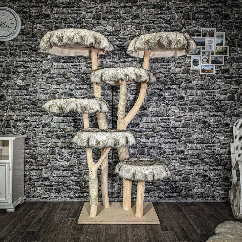 Naturkratzbaum 3018 Kratzbaum Natur Holz Design 176 cm hoch Katzenbaum