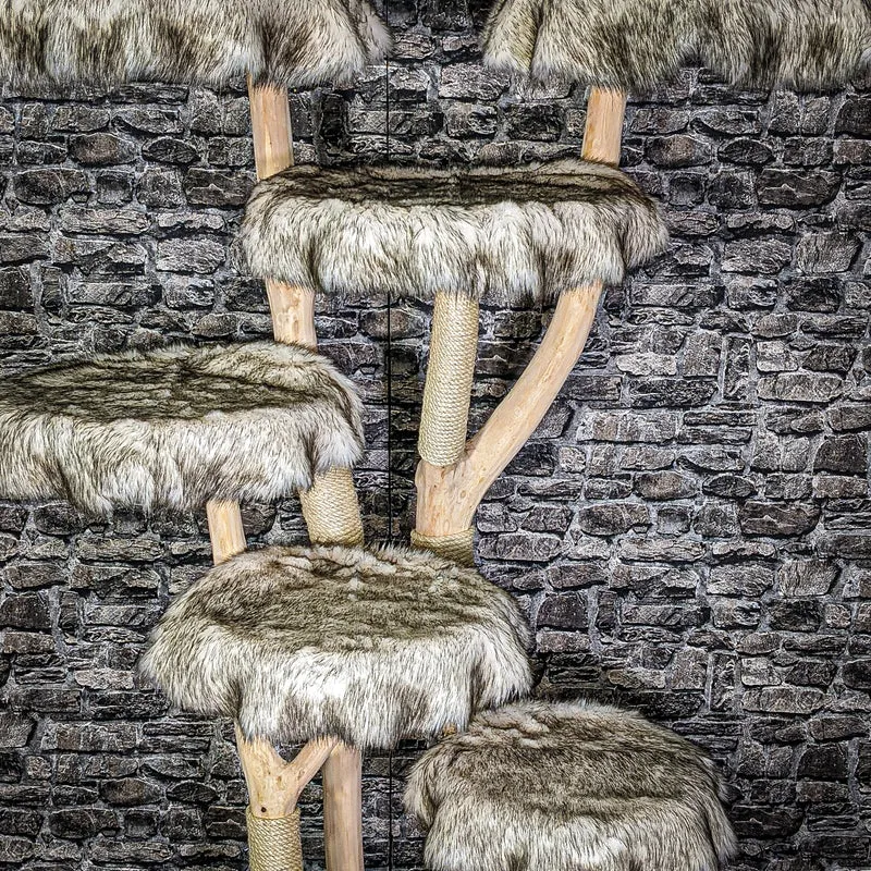 Naturkratzbaum 3018 Kratzbaum Natur Holz Design 176 cm hoch Katzenbaum