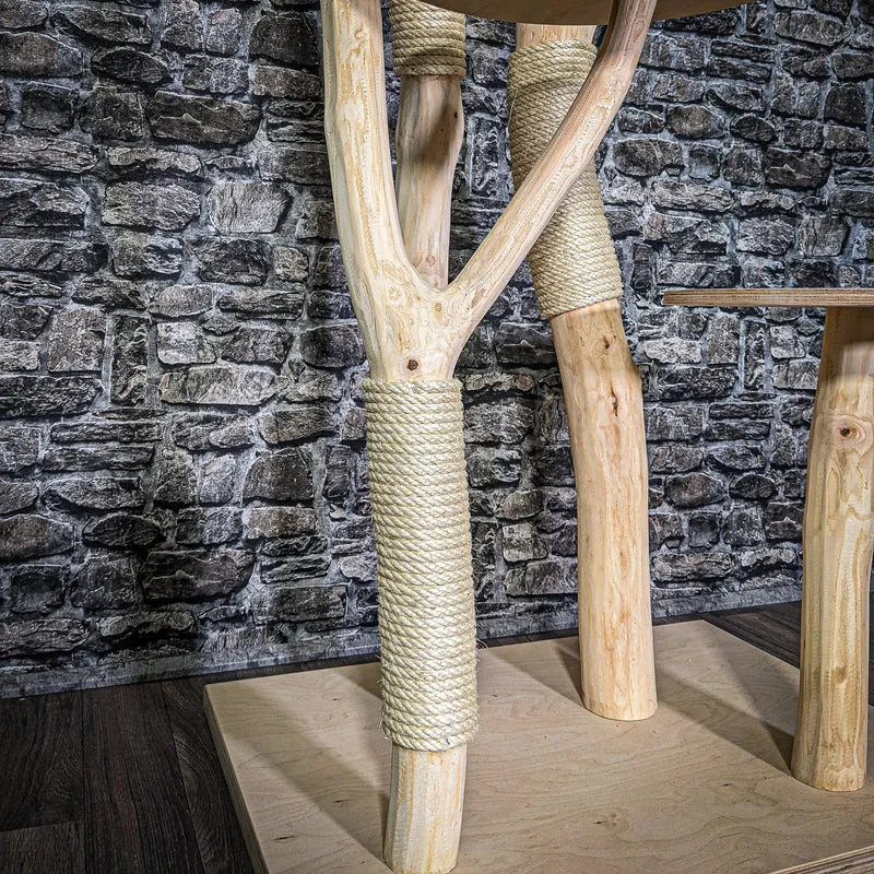 Naturkratzbaum 3018 Kratzbaum Natur Holz Design 176 cm hoch Katzenbaum