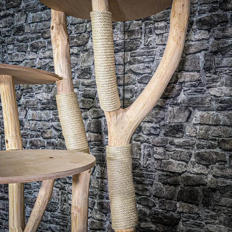 Naturkratzbaum 3018 Kratzbaum Natur Holz Design 176 cm hoch Katzenbaum
