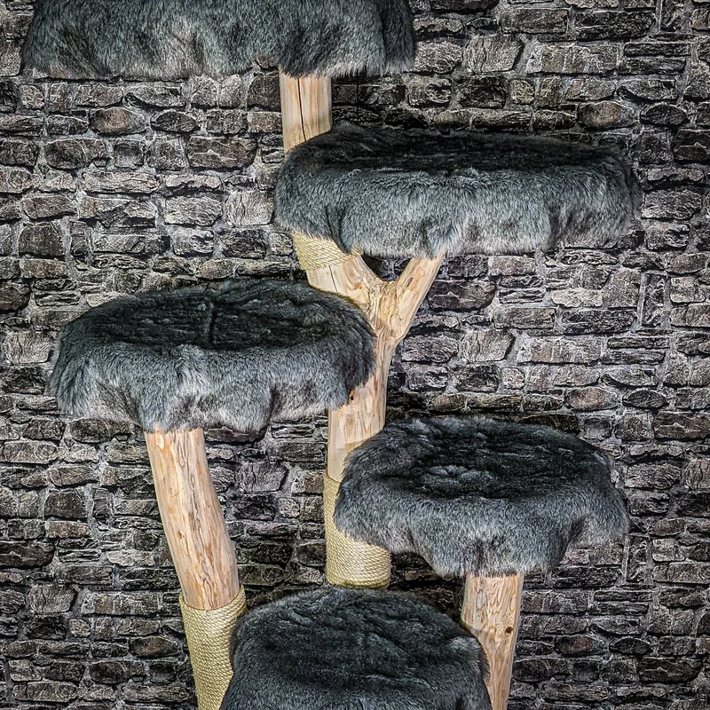 Naturkratzbaum 3017 Kratzbaum Natur Holz Design 175 cm hoch Katzenbaum