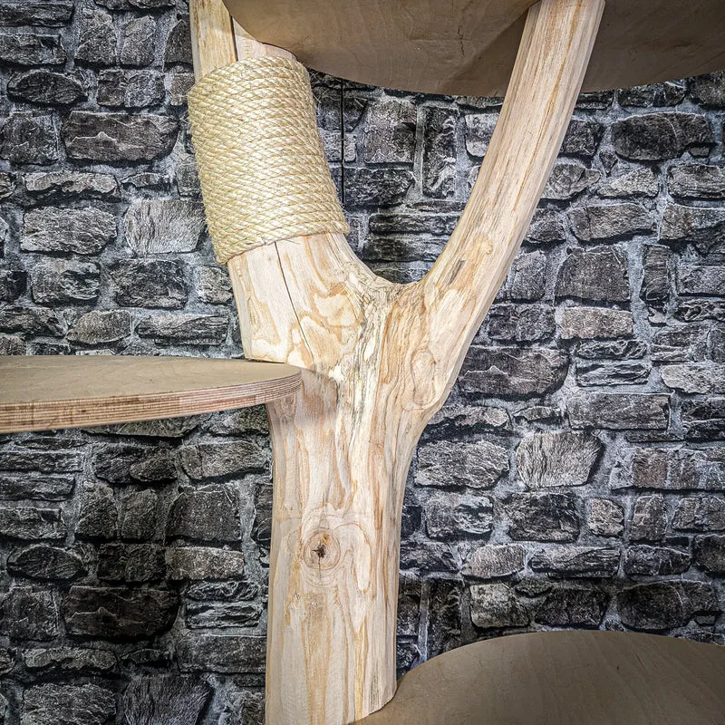 Naturkratzbaum 3017 Kratzbaum Natur Holz Design 175 cm hoch Katzenbaum