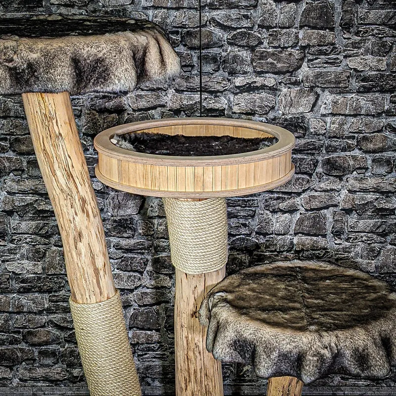 Naturkratzbaum 3016 Kratzbaum Natur Holz Design 122 cm hoch Katzenbaum