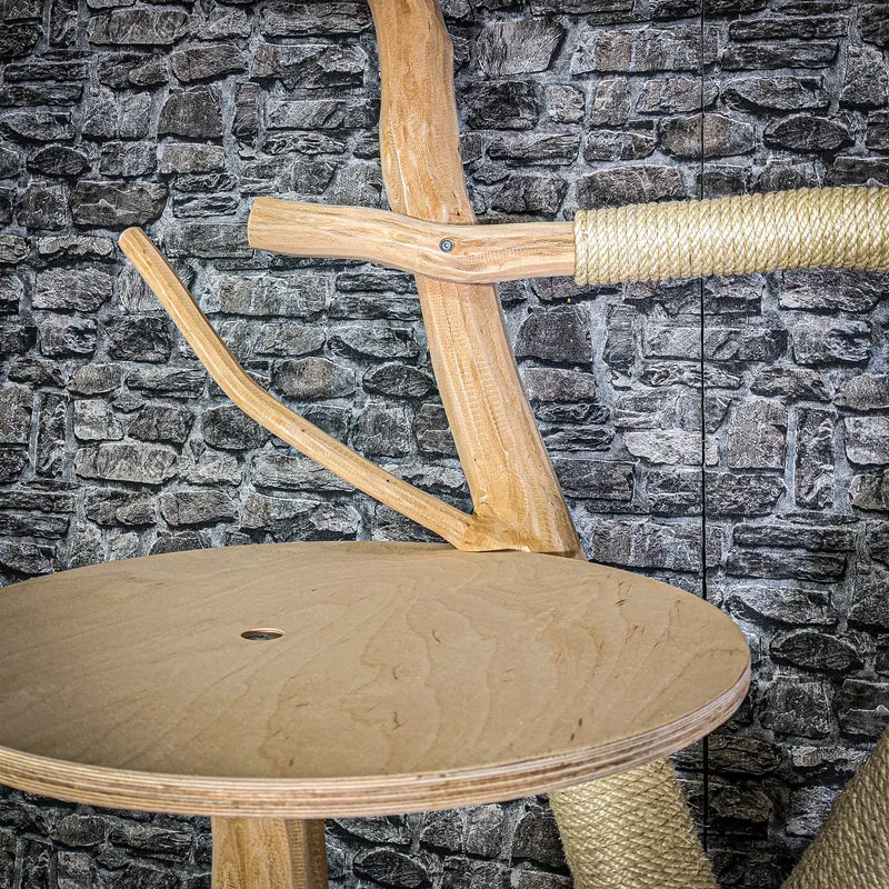 Naturkratzbaum 3015 Kratzbaum Natur Holz Design 205 cm hoch Katzenbaum