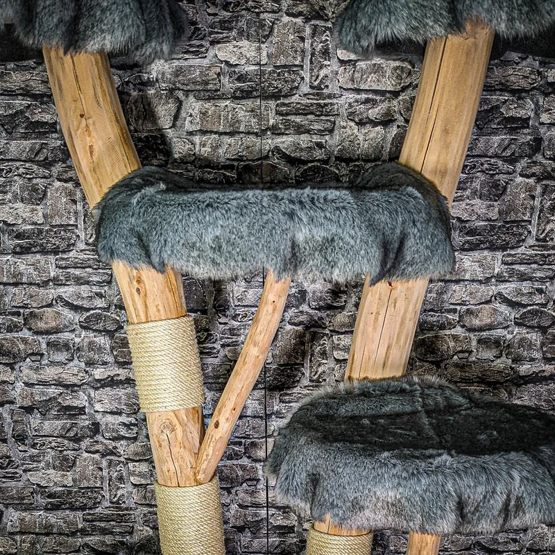 Naturkratzbaum 3009 Kratzbaum Natur Holz Design 212 cm hoch Katzenbaum
