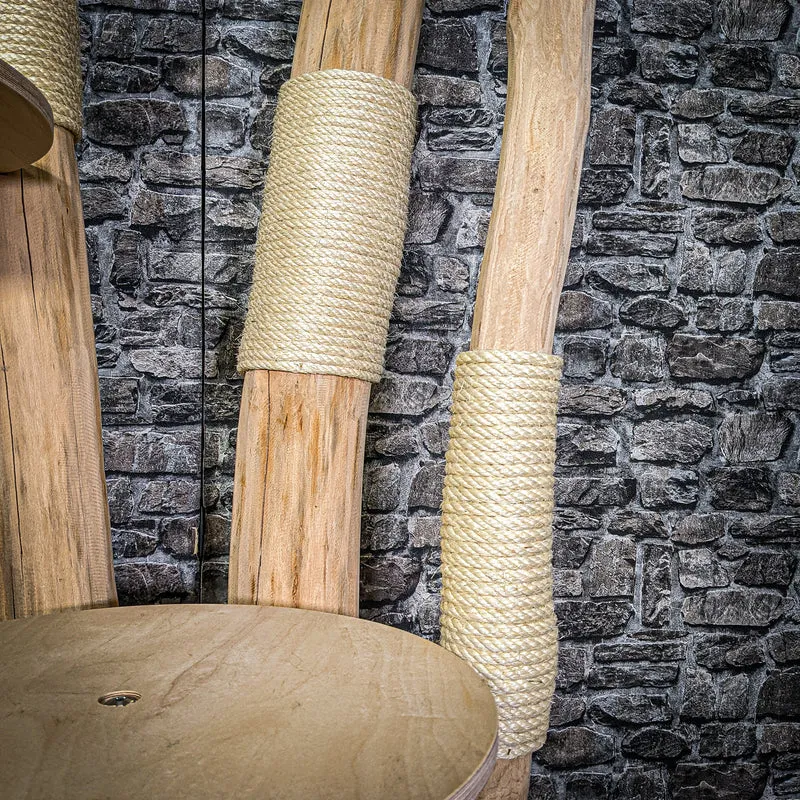 Naturkratzbaum 3009 Kratzbaum Natur Holz Design 212 cm hoch Katzenbaum