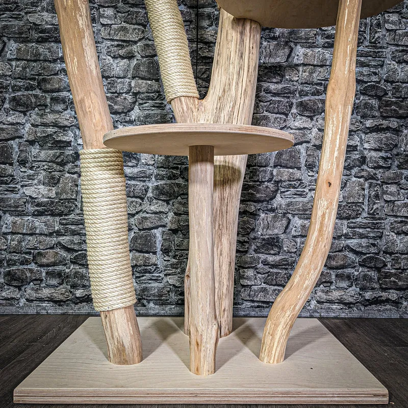 Naturkratzbaum 3005 Kratzbaum Natur Holz Design 205 cm hoch Katzenbaum